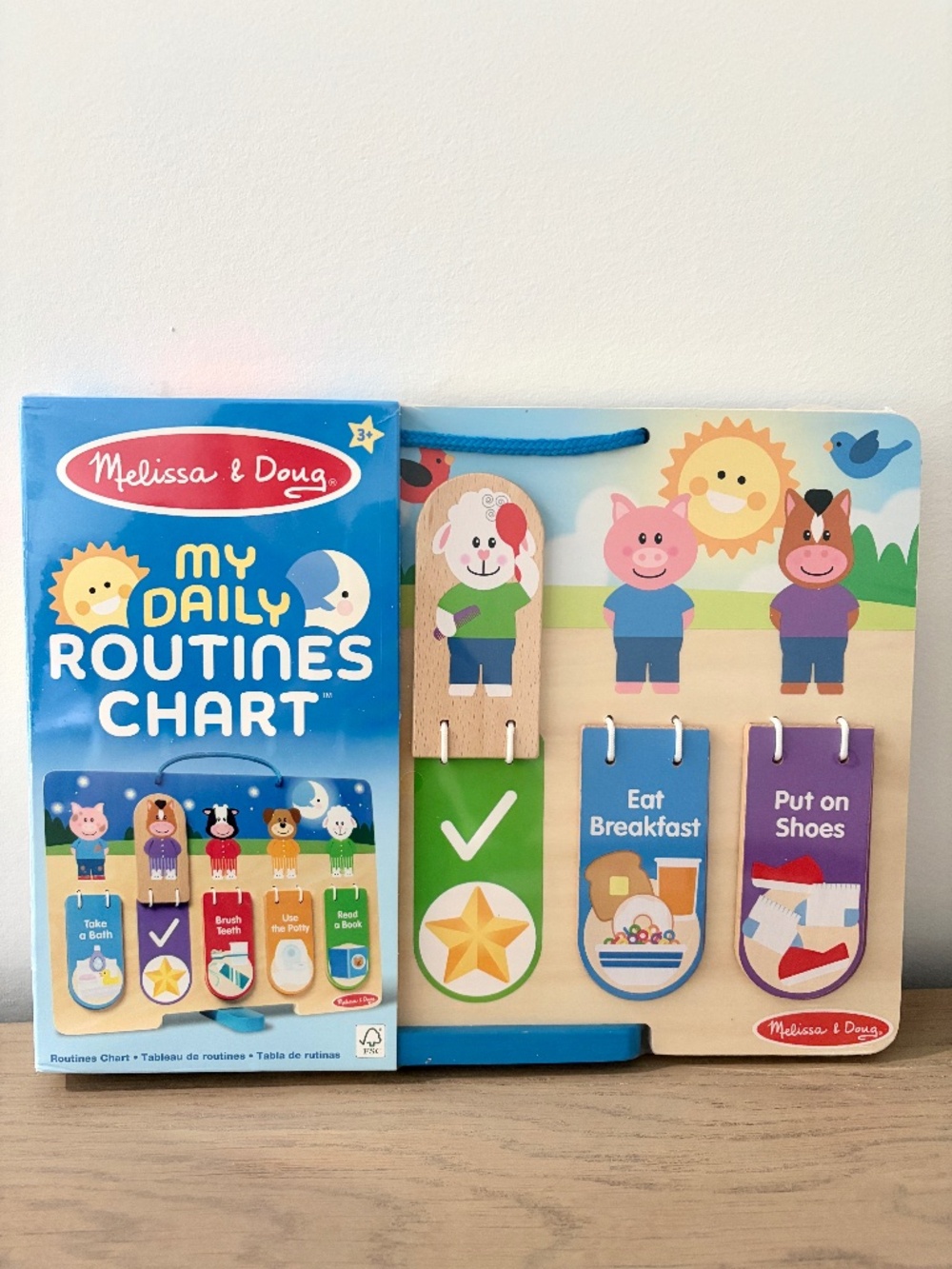 Melissa & Doug, My Daily Routines Chart, Interactive Wooden Chart, NEW, SEALED